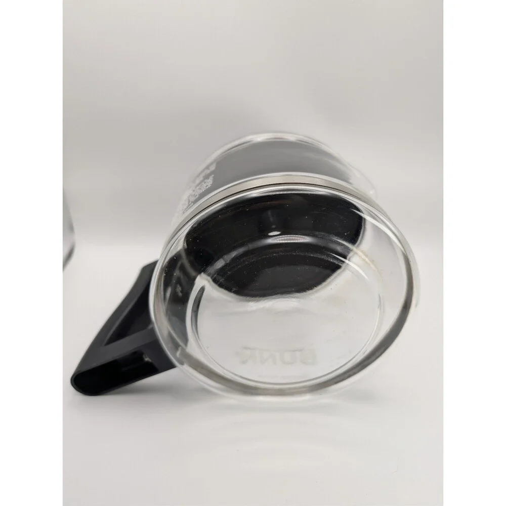 BUNN Glass Coffee Maker Carafe with Lid, Black Handle, Clear/Black
